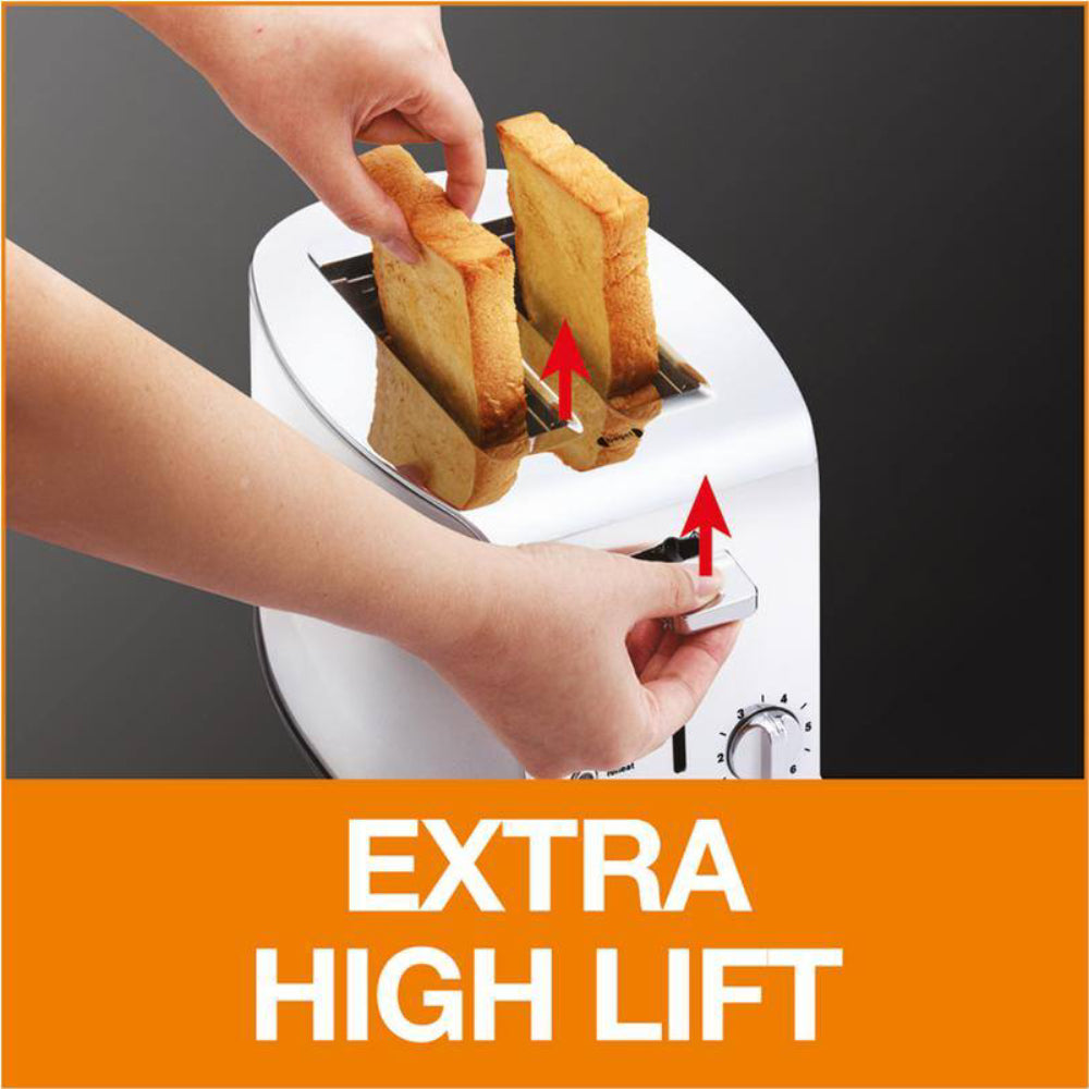 Tostadora de desayuno Krups KH732D51 para 2 rebanadas con 6 niveles de tostado - Plateada