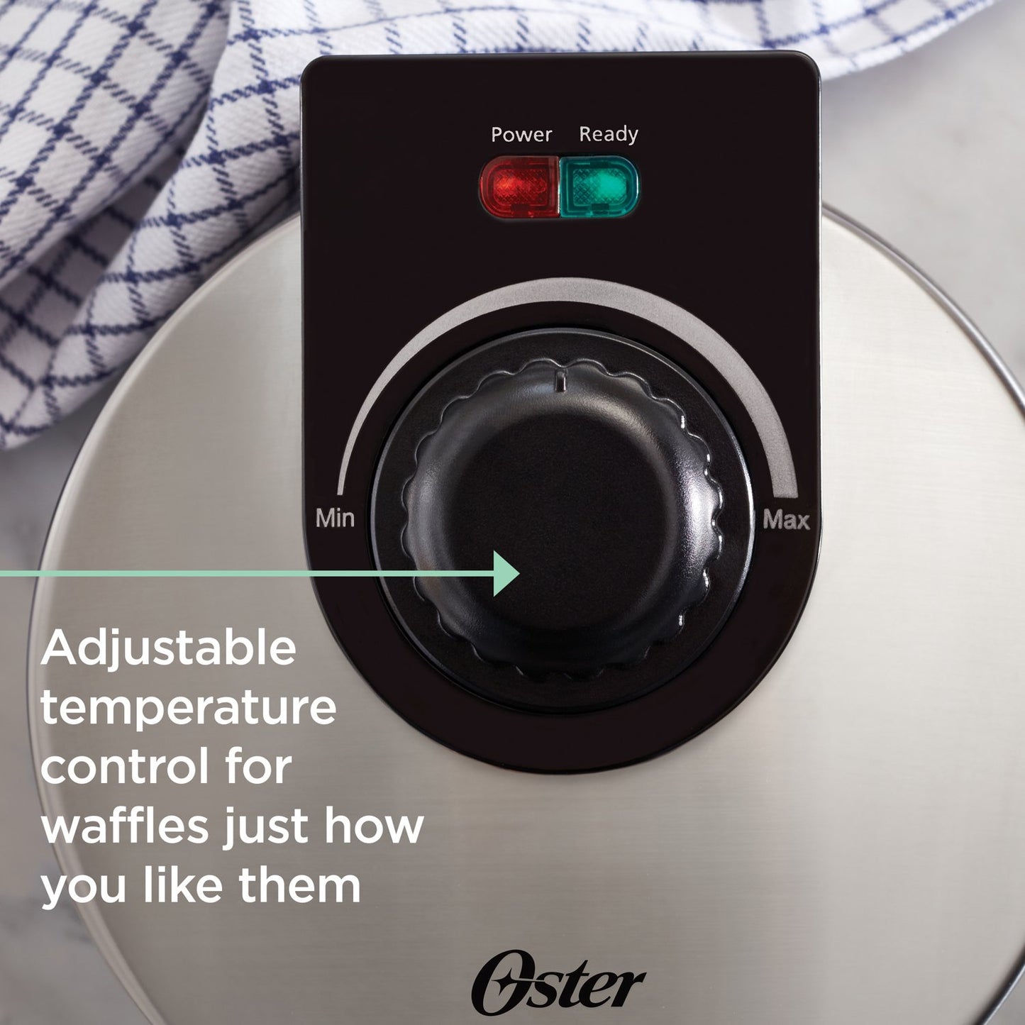 Oster 2109989 9.7" Nonstick Belgian Waffle Maker - Black