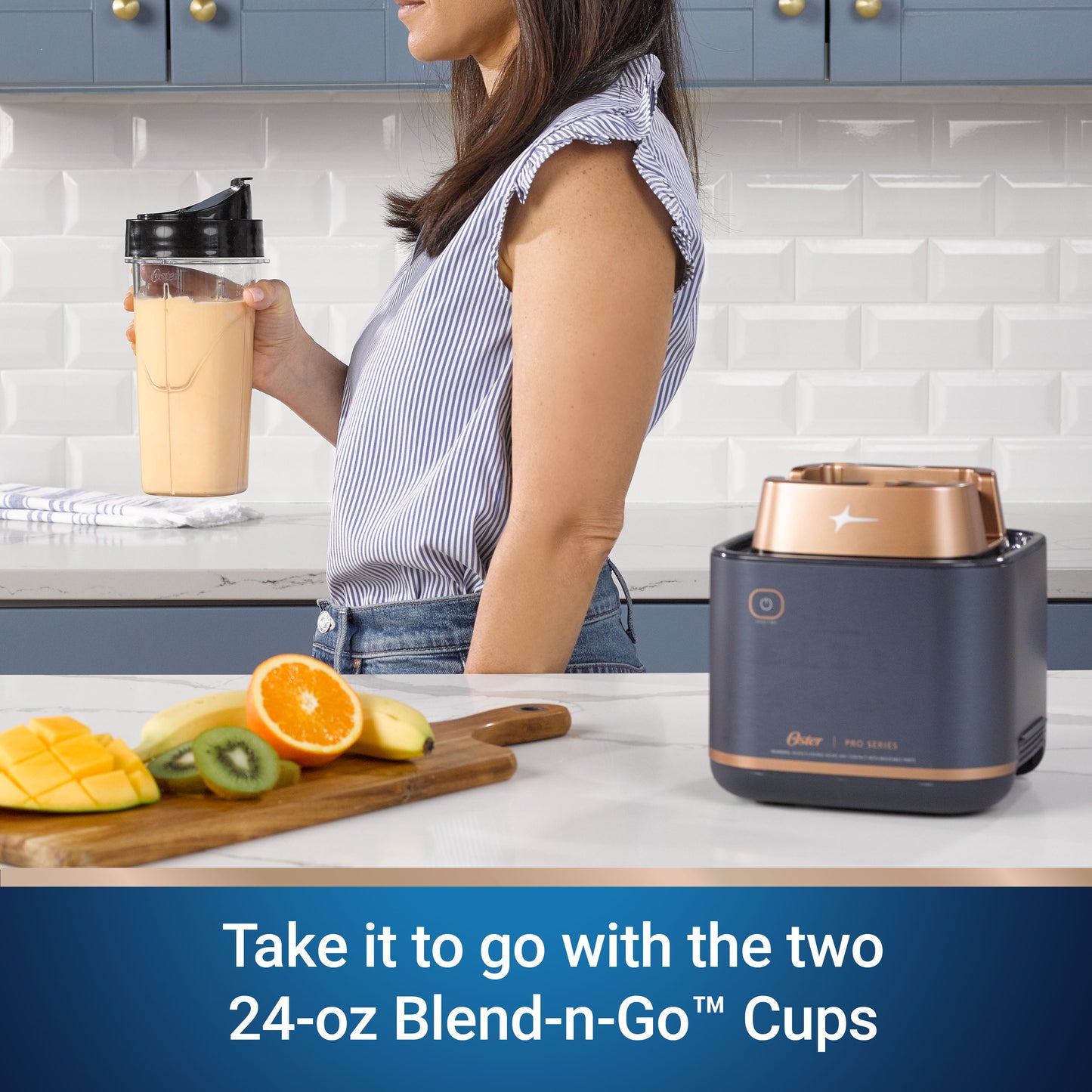 Oster XL Professional Kitchen System with Tamper Tool, Food Processor, 2 Blend-n-Go Cups, and Mini Jar