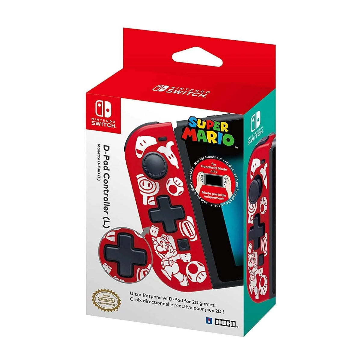 Hori D-Pad Controller (Left) for Nintendo Switch - Super Mario