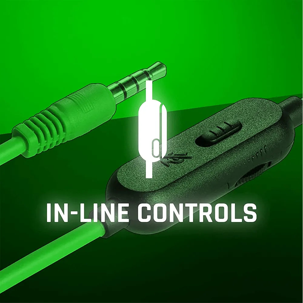 Auriculares estéreo con cable Snakebyte X y micrófono para Xbox One, color verde y negro