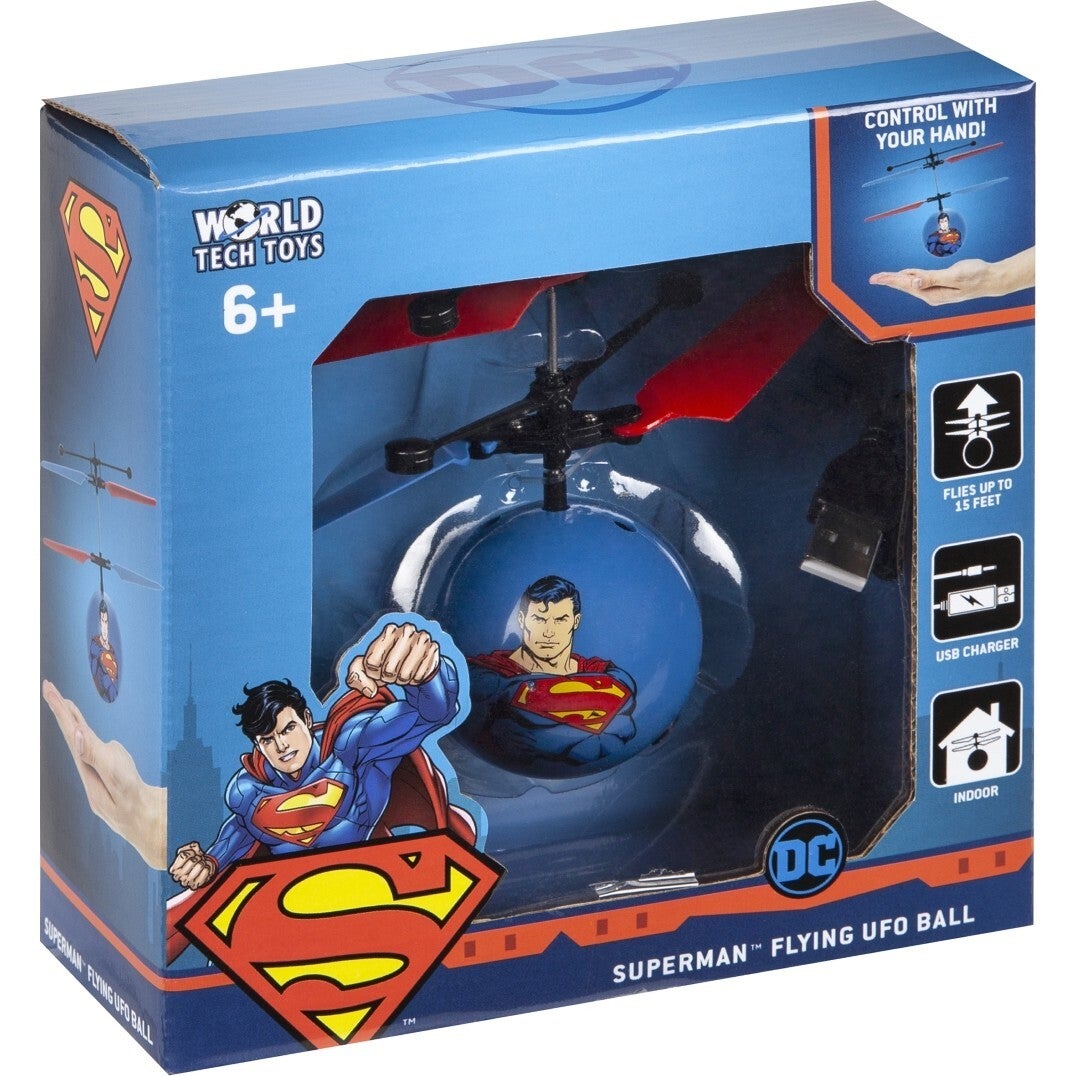 World Tech Toys DC Justice League Superman IR UFO Ball Helicopter