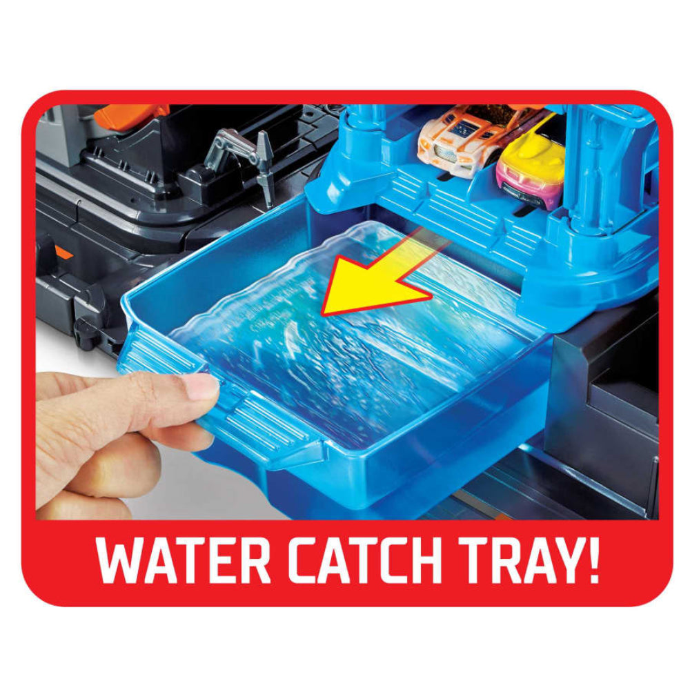 Hot Wheels City Ultimate Octo Car Wash Playset with One Color Reveal Car - Curacao