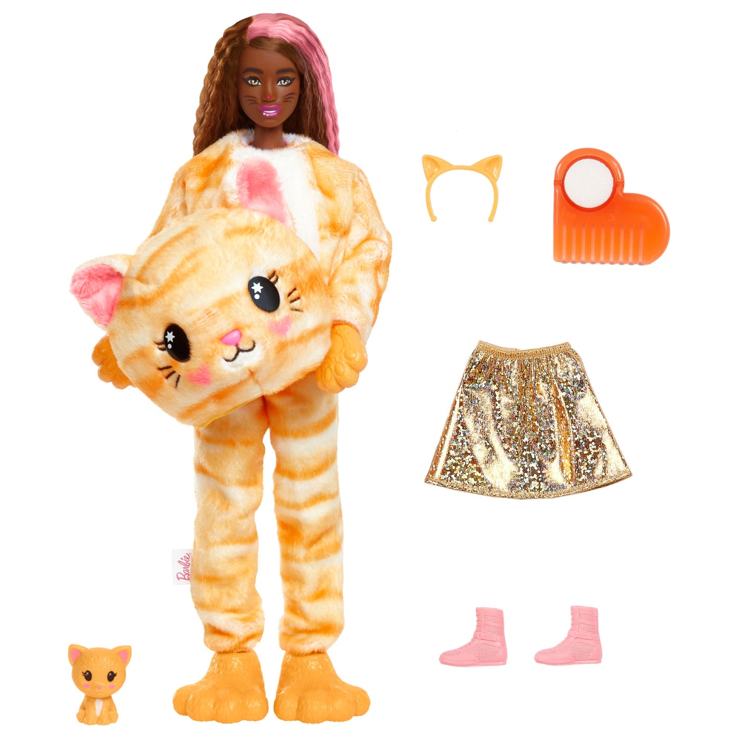 Muñeca de peluche Barbie Cutie Reveal Kitty con 10 sorpresas