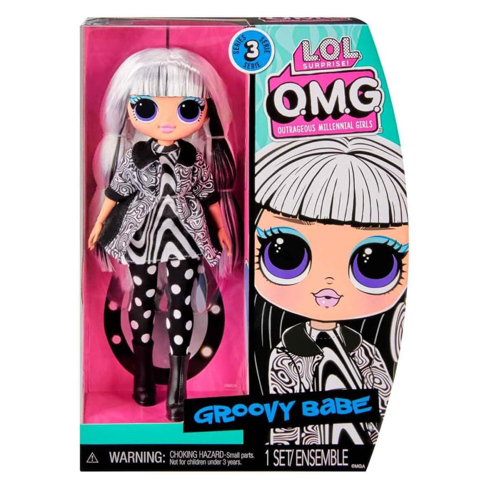 L.O.L. Surprise! OMG House of Surprises Groovy Babe Fashion Doll Play set
