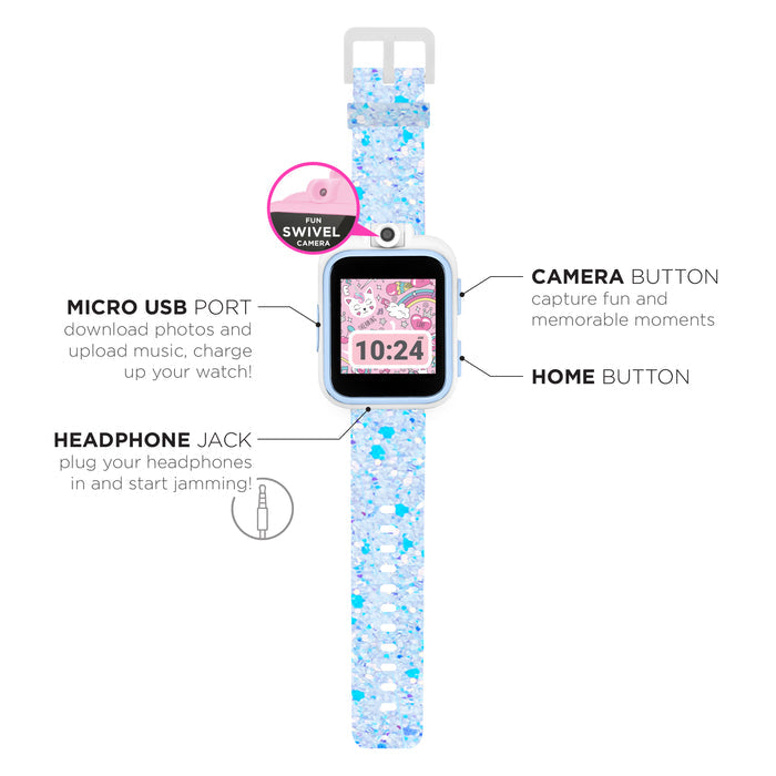 Itouch Wearables PlayZoom Kids Smartwatch with Headphones - Blue Sparkle