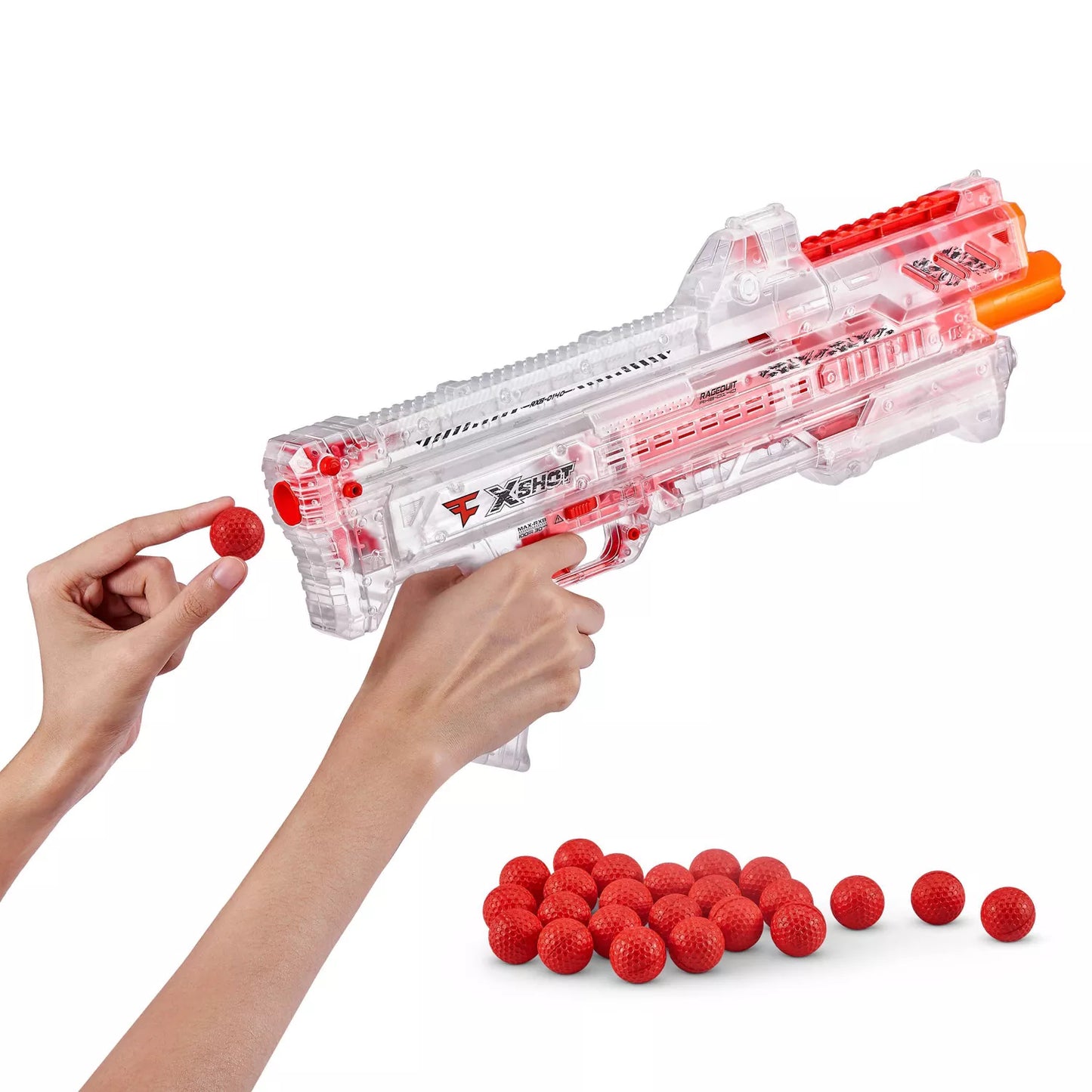 X-Shot Faze Clan Ragequit Round Blaster with 24 Dart Balls - Red