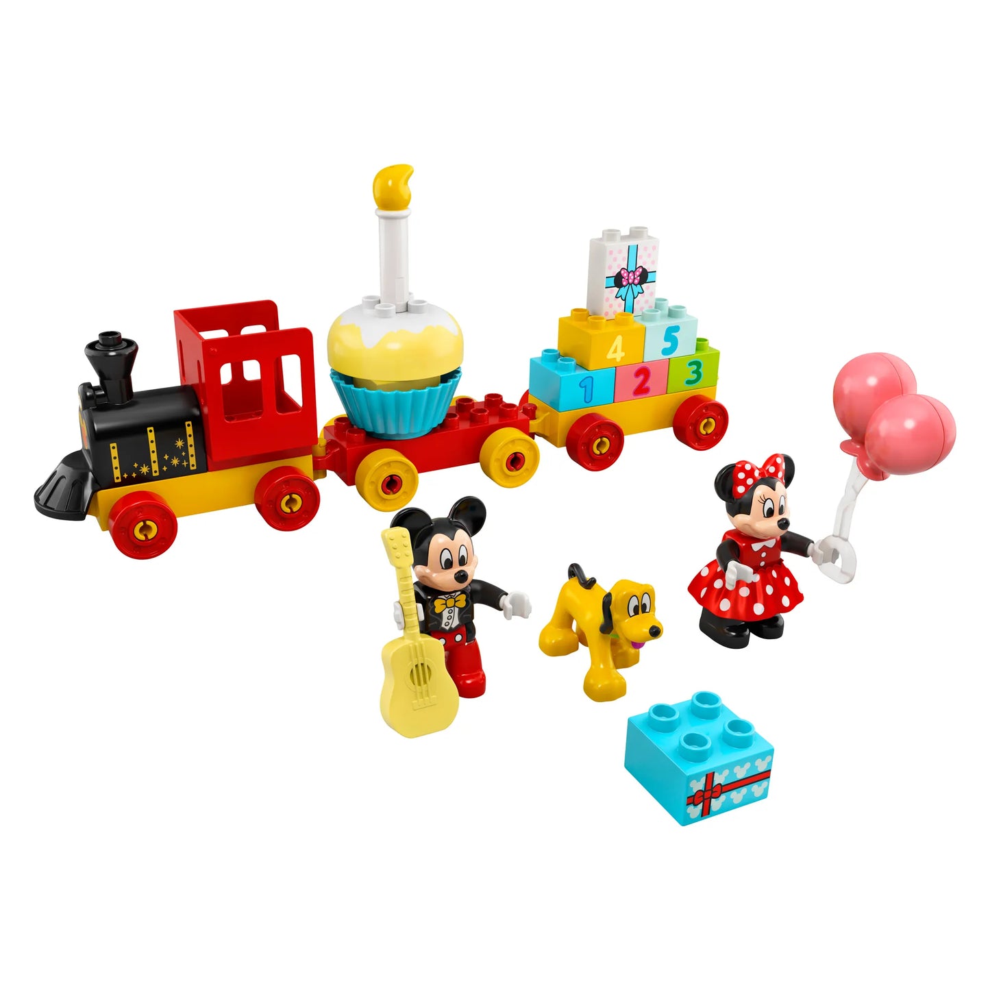 Juego de construcción de tren de cumpleaños de Mickey y Minnie LEGO DUPLO (22 piezas)