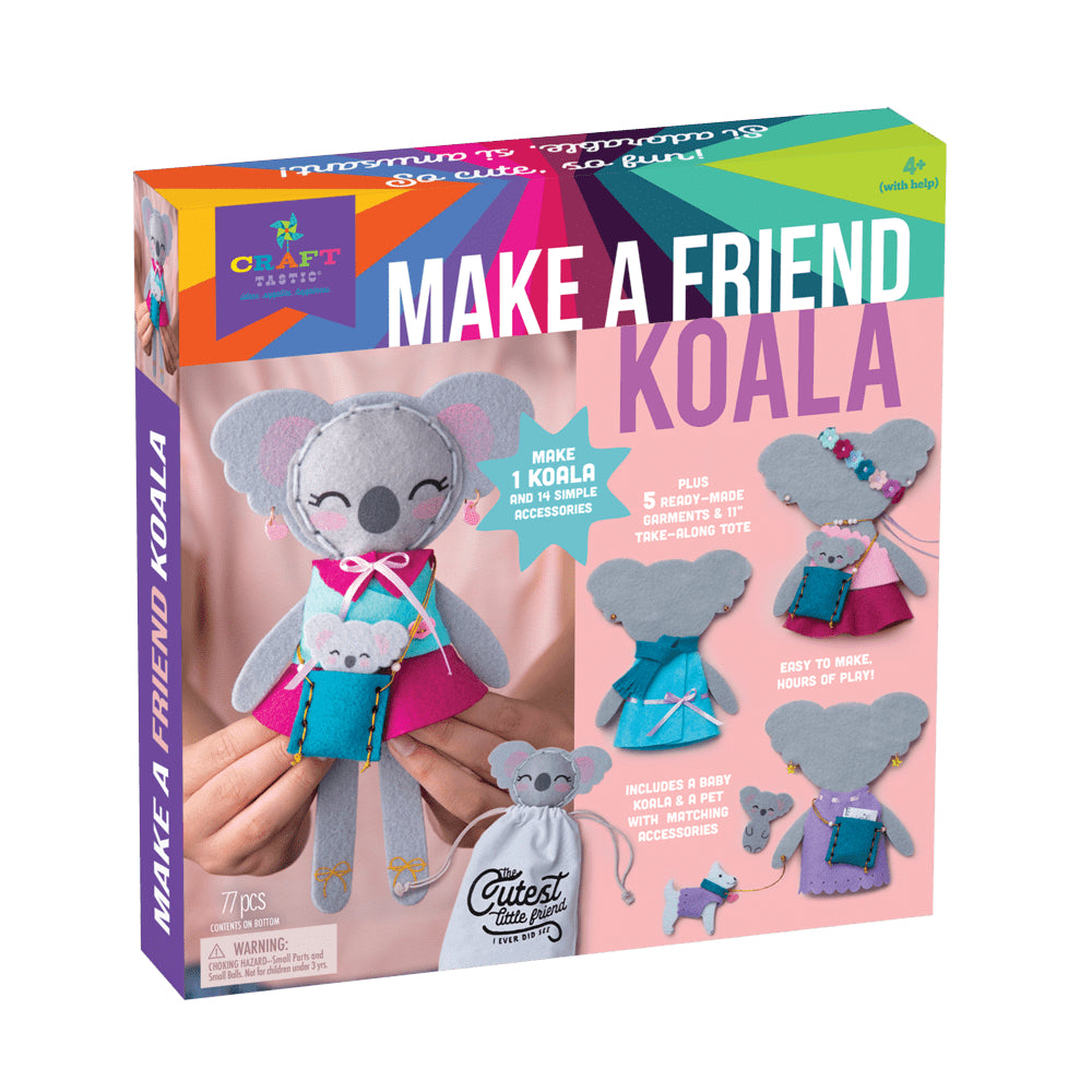 Kit de costura para hacer amigos con forma de koala de PlayMonster (77 piezas)