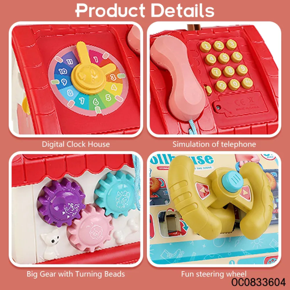 Ocean Toys Doll House Playset with Simulation of Telephone