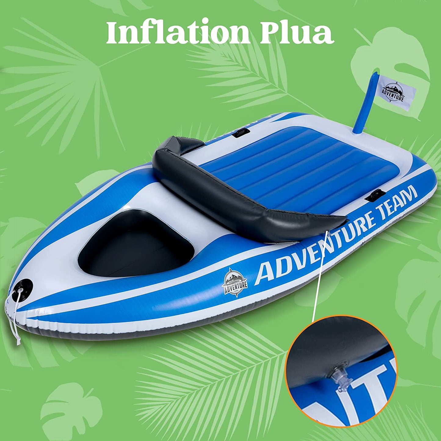 Sloosh Giant Inflatable Boat Float with Reinforced Cooler - Blue/White