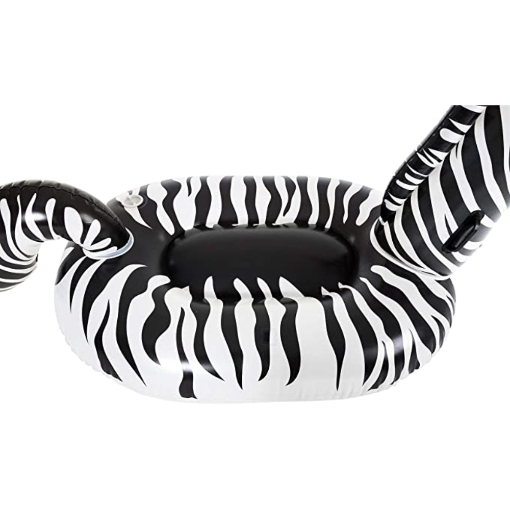 Bestway H2OGO! Lights 'n Stripes Zebra Ride-On Pool Float with LED Lights - Curacao
