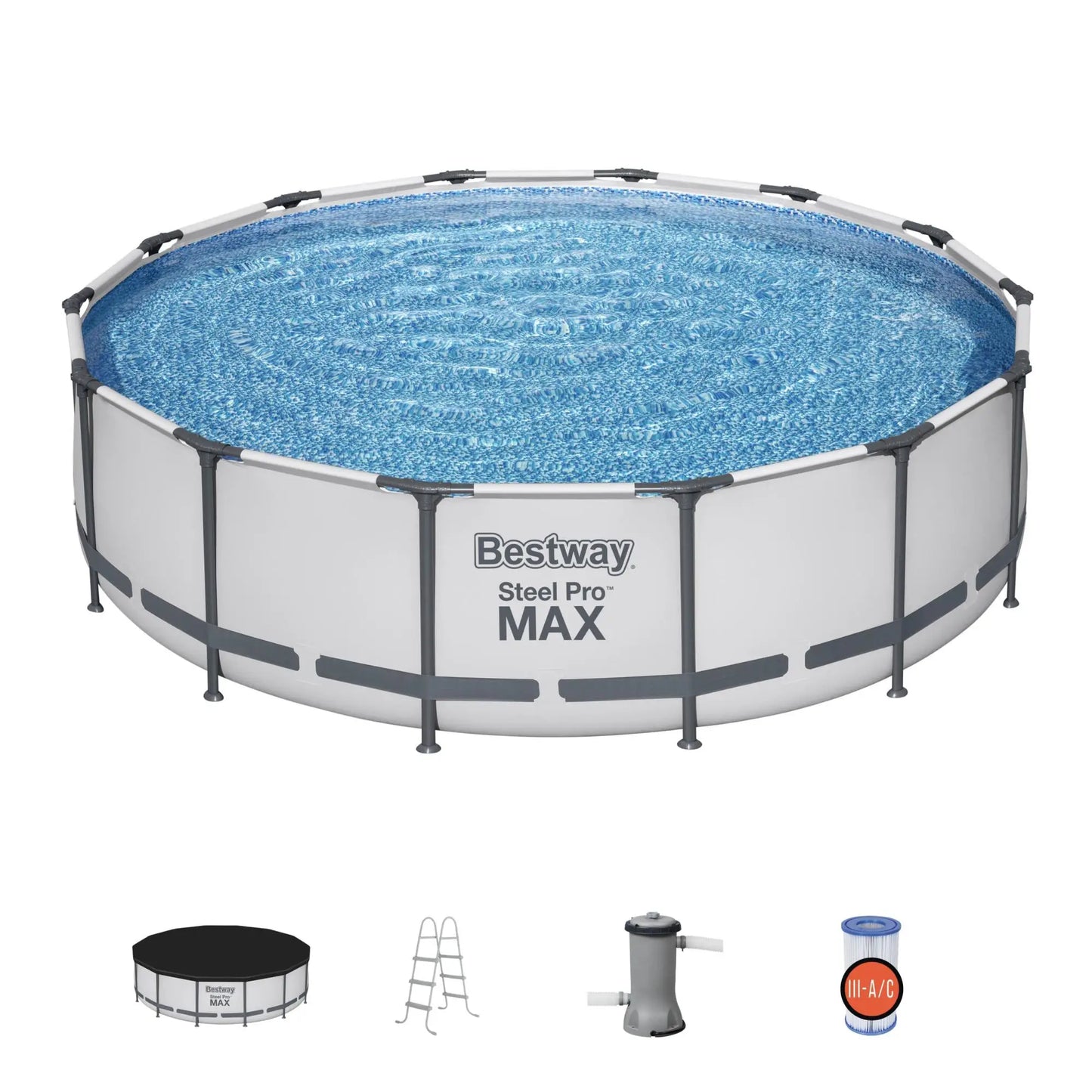 Bestway Steel Pro 14x42 Round Above Ground Pool Set - Curacao