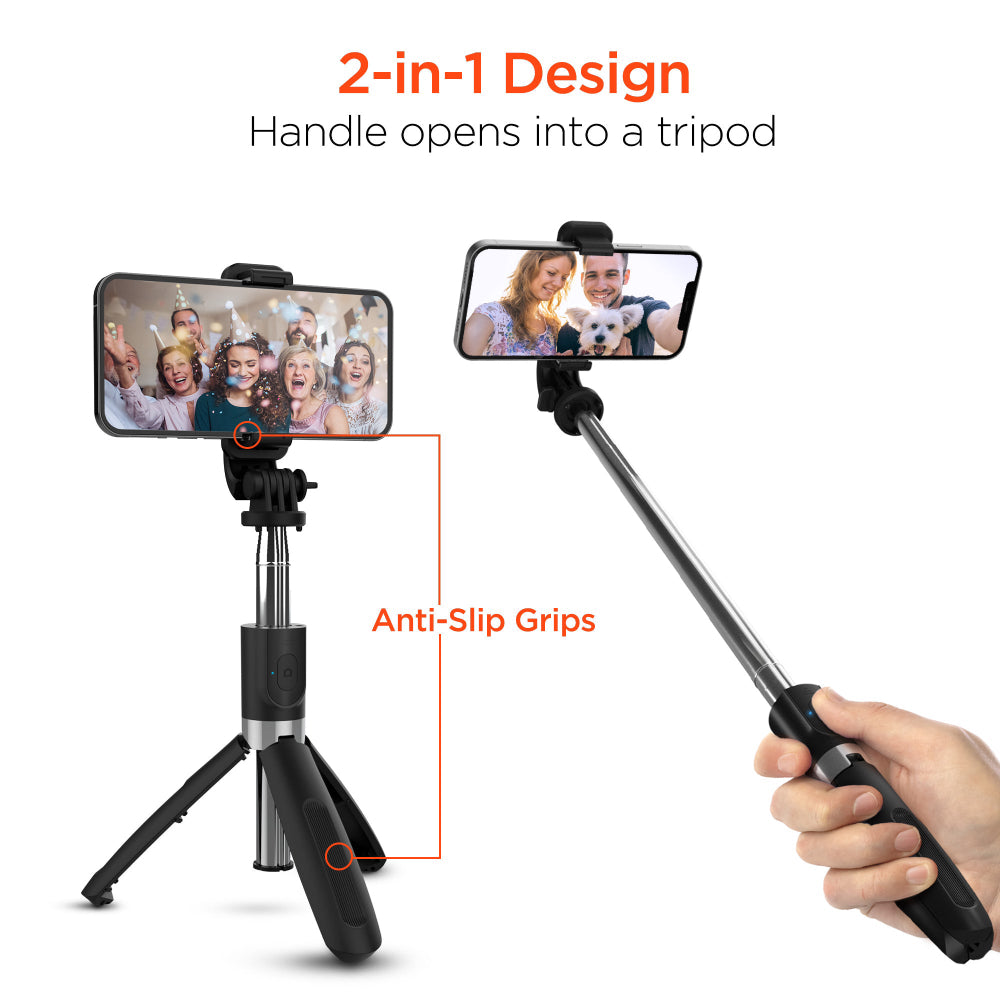 HyperGear SnapShot Wireless Selfie Stick with Tripod - Black
