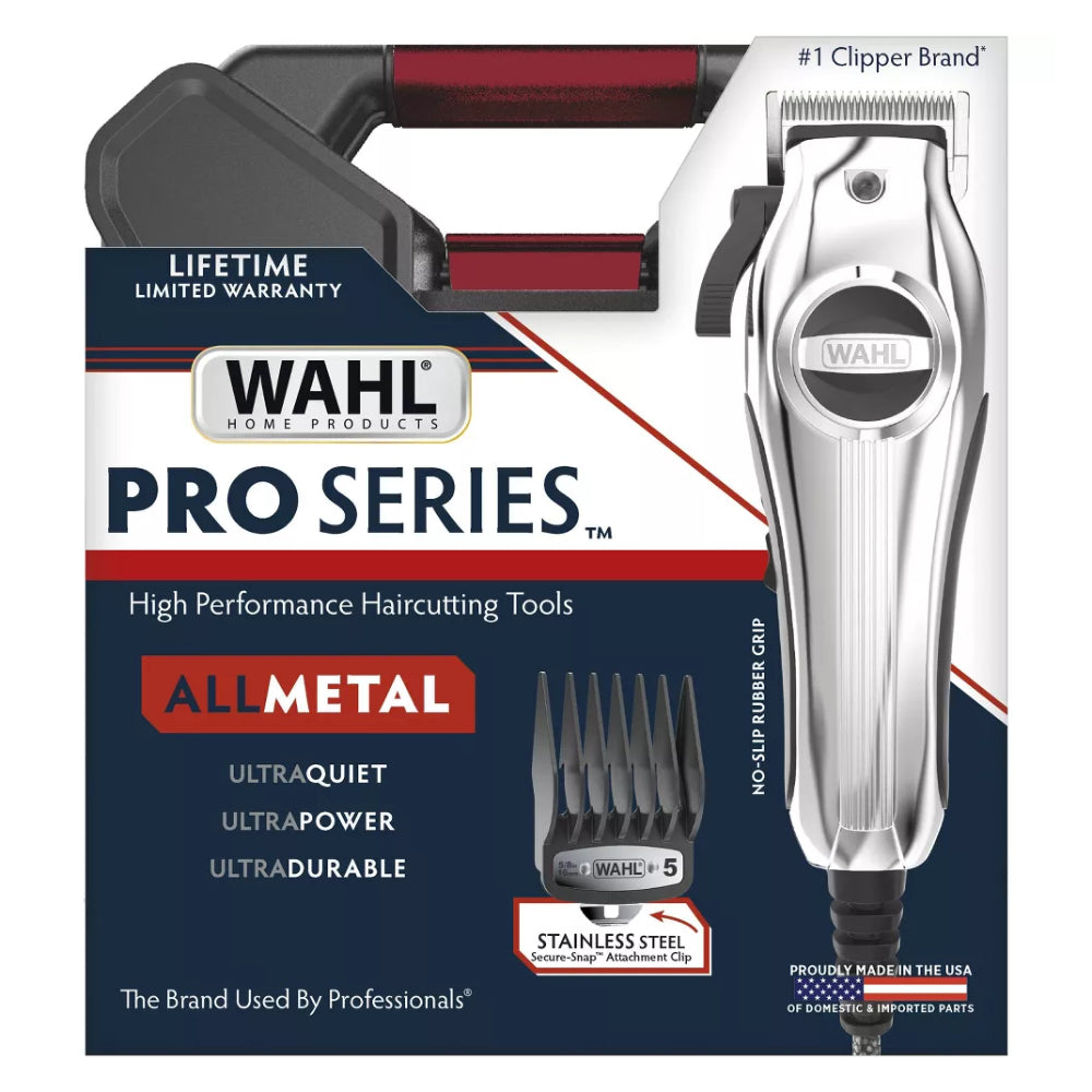 Wahl Pro Series 79060 All Metal Clipper Haircutting Kit - Silver