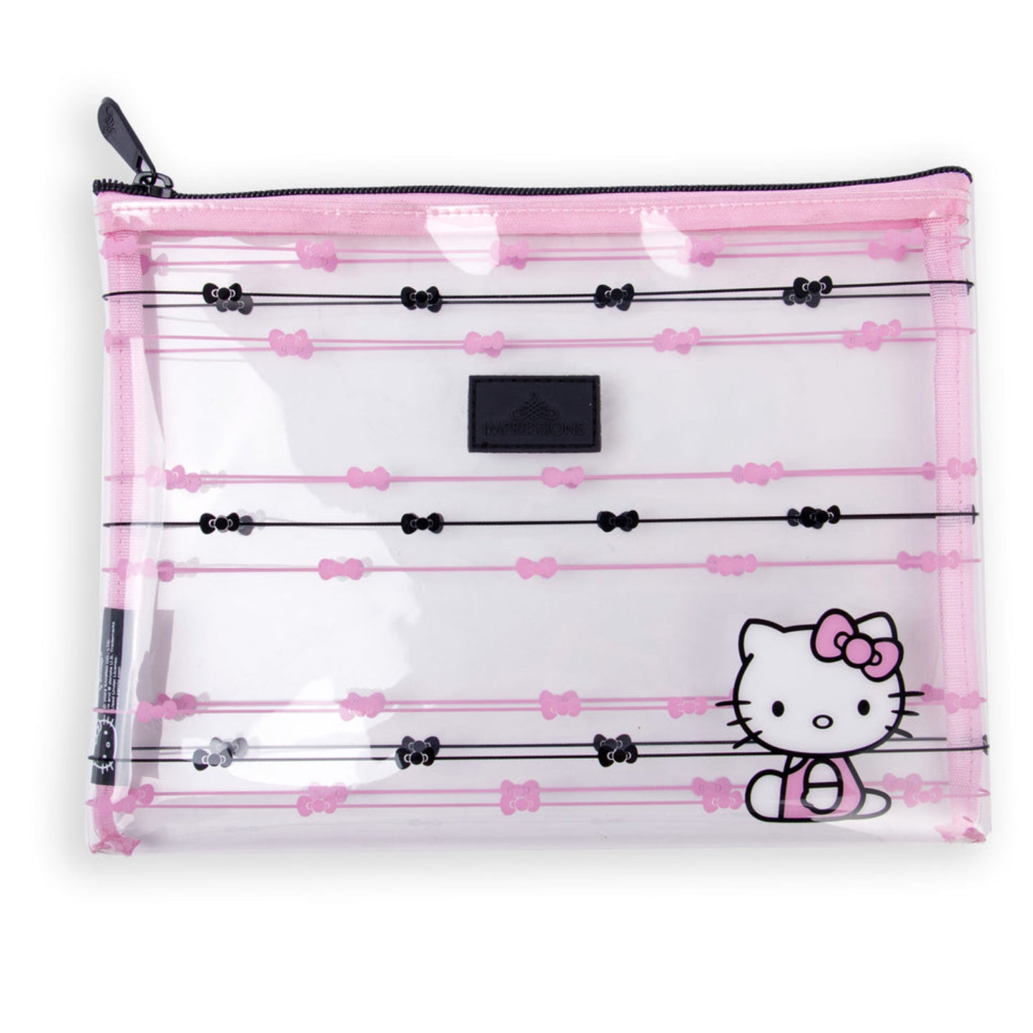 Estuche fino Impressions Hello Kitty - Negro/Rosa