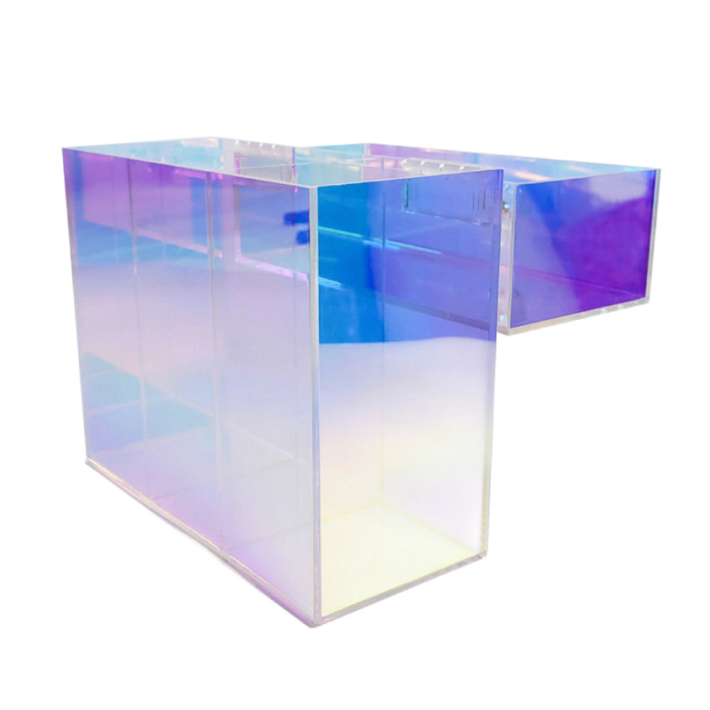Impressions Vanity Prisma Acrylic Makeup 3-Section Brush Holder - Clear