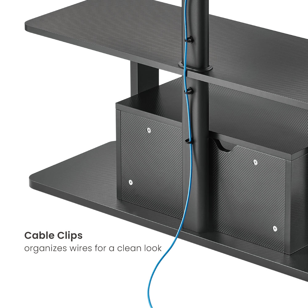 LUMI Entertainment Center TV Stand with LED RGB Lightning - Black