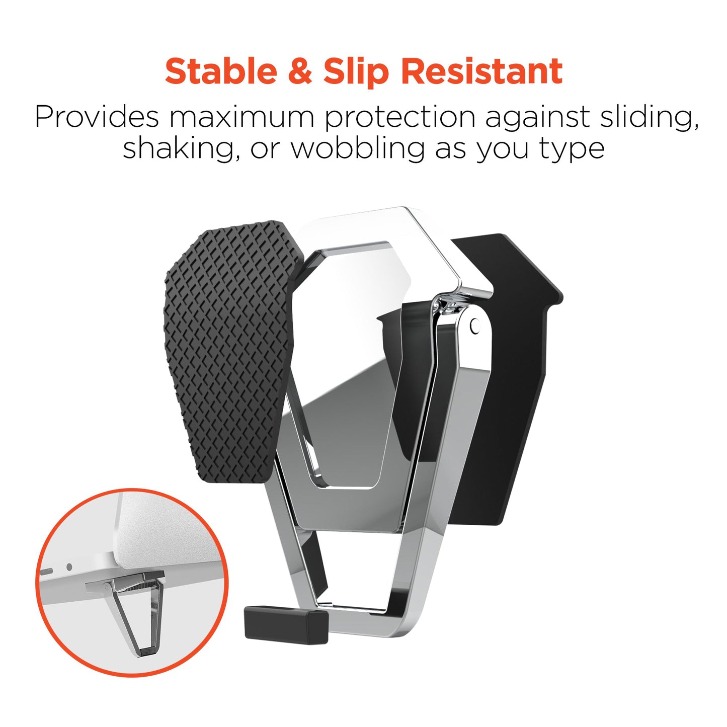 Minisoporte para computadora portátil HyperGear UpRite, color plateado