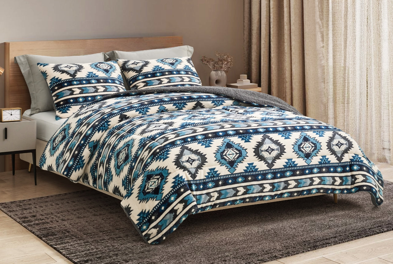 Aztek Queen Comforter set - Assorted