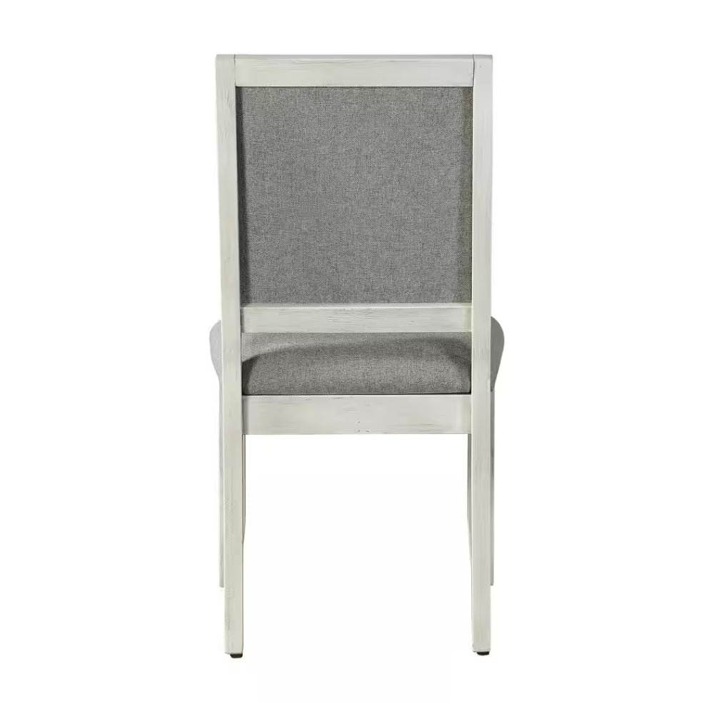 Canova 38" Side Chair (1-Piece) by Steve Silver Company - White/Gray