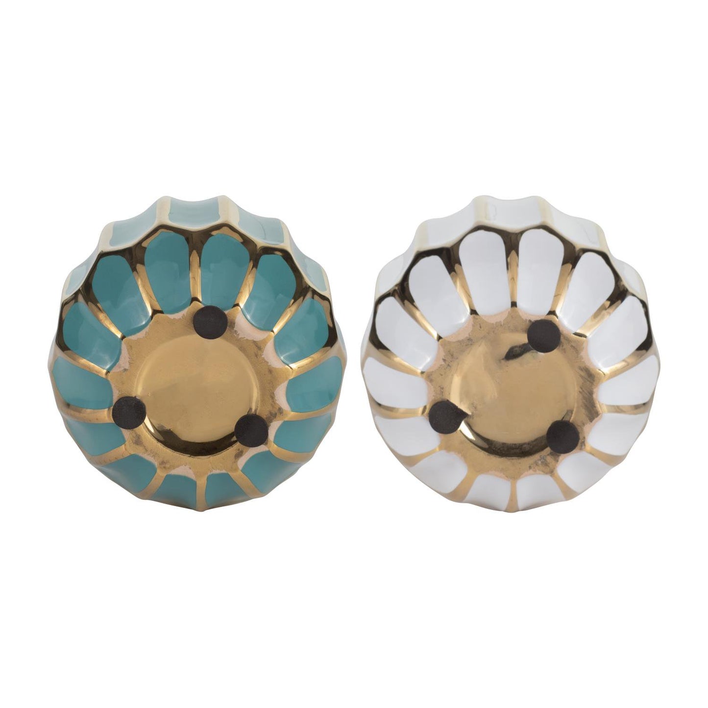 Sagebrook Home Contemporary 5" Ceramic Vase (Set of 2) - Assorted Colors