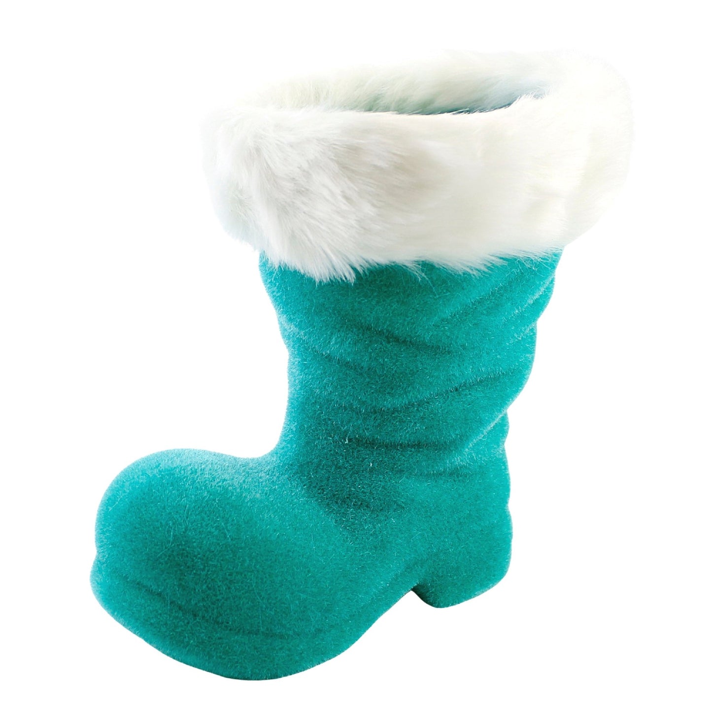 Christmas Santa's Flocked Boot - Assorted