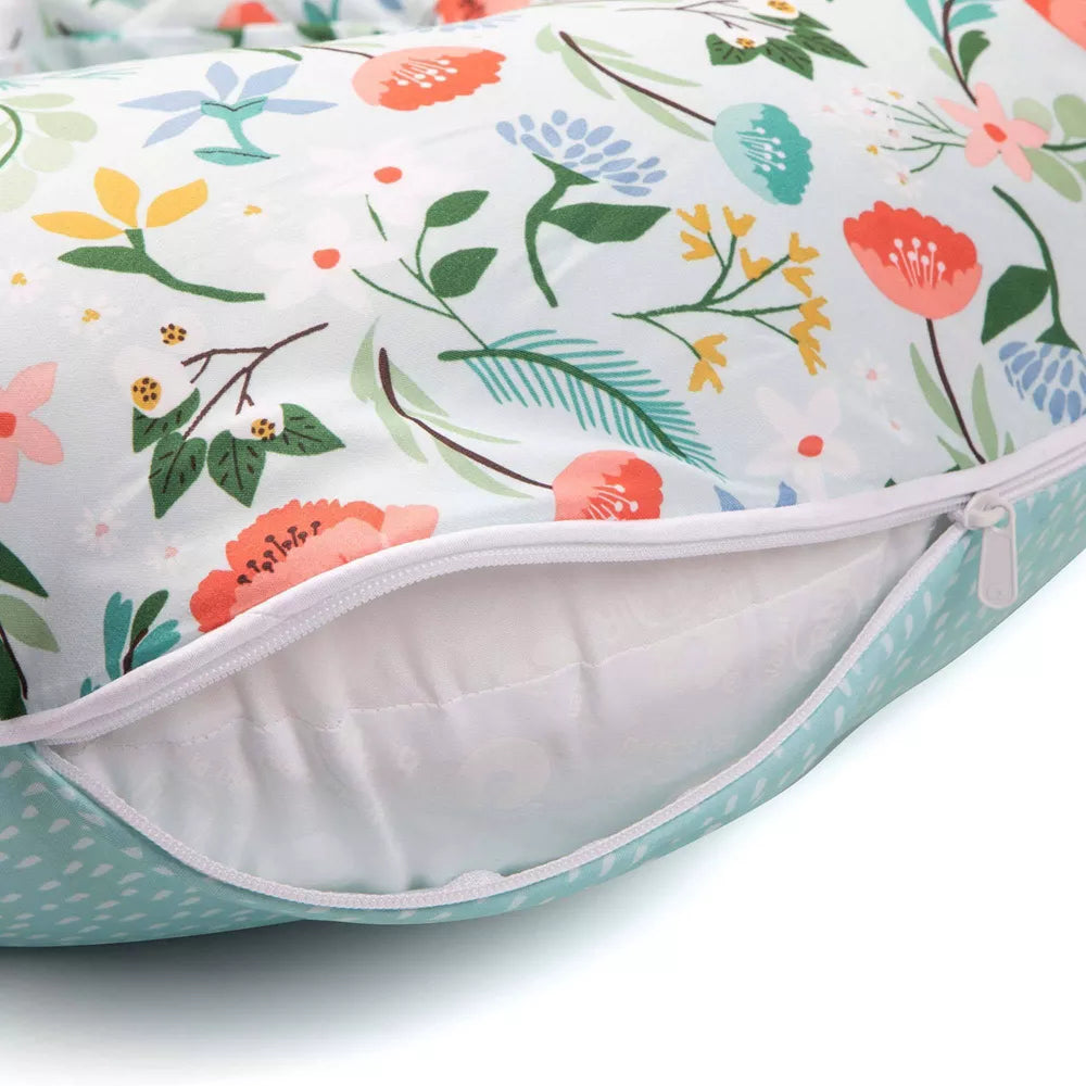 Funda de almohada de lactancia original Boppy Premium - Mint Flower Shower