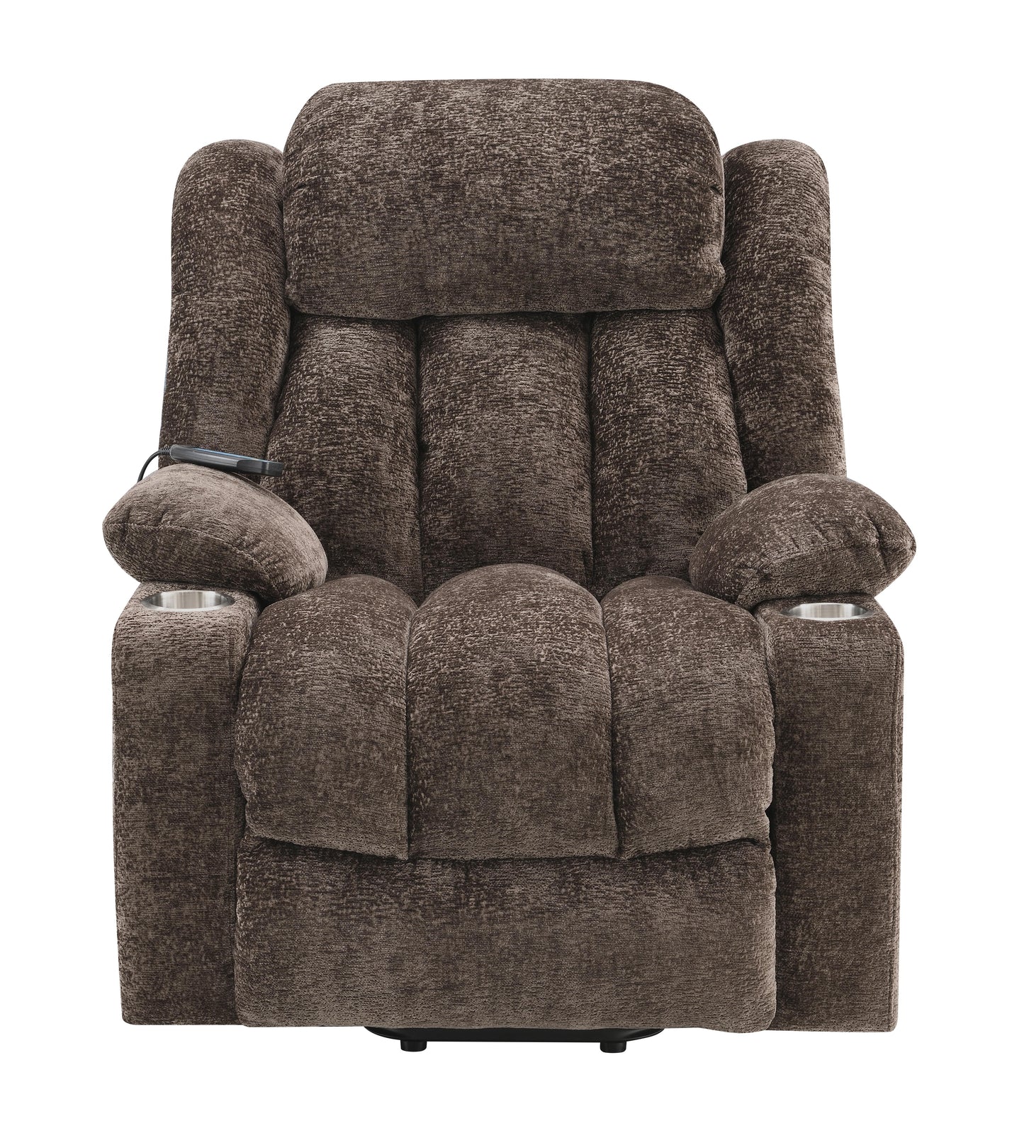Bundle: Orion Power Recliner by Acme Furniture - Brown + Whirlpool 3.6 cu. ft. Mini Refrigerator Beverage Center - Black/Silver