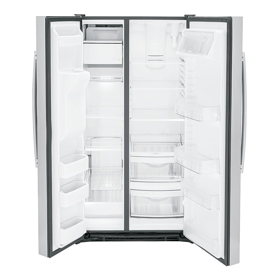 GE GSS25GYPFS 25.3 . Side-by-Side Refrigerator with Water and Ice Dispenser - Fingerprint Resistant Stainless Steel - Curacao