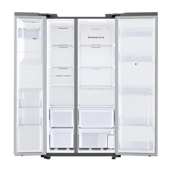 Samsung RS27T5561SR 26.7 cu. ft. Family Hub Side by Side Smart Refrigerator in Fingerprint Resistant -Stainless Steel - Curacao