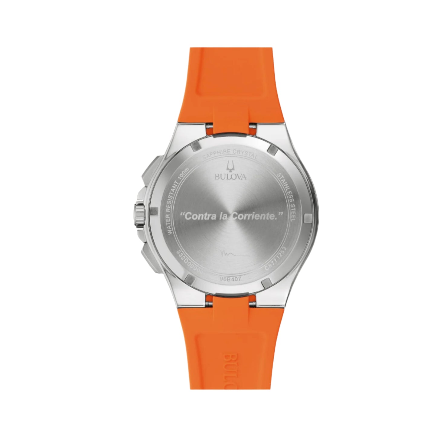 Bulova Maquina Marc Anthony Men's 46mm Chronograph Orange Strap Watch - Blue Dial