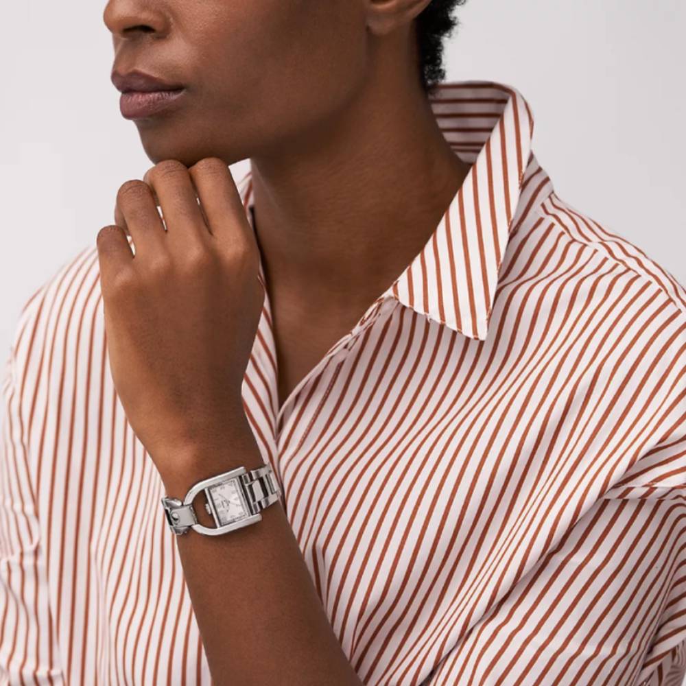 Fossil Harwell Women's 28mm Three-Hand Bracelet Watch - Silver