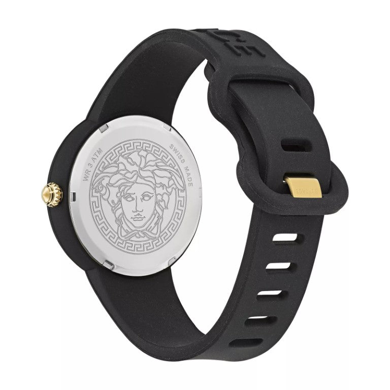 Versace Medusa Women's 39mm Quartz Silicone Strap Watch