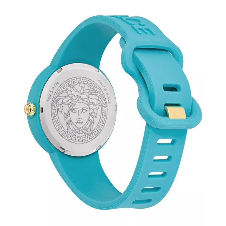 Versace Medusa Women's 39mm Quartz Silicone Strap Watch
