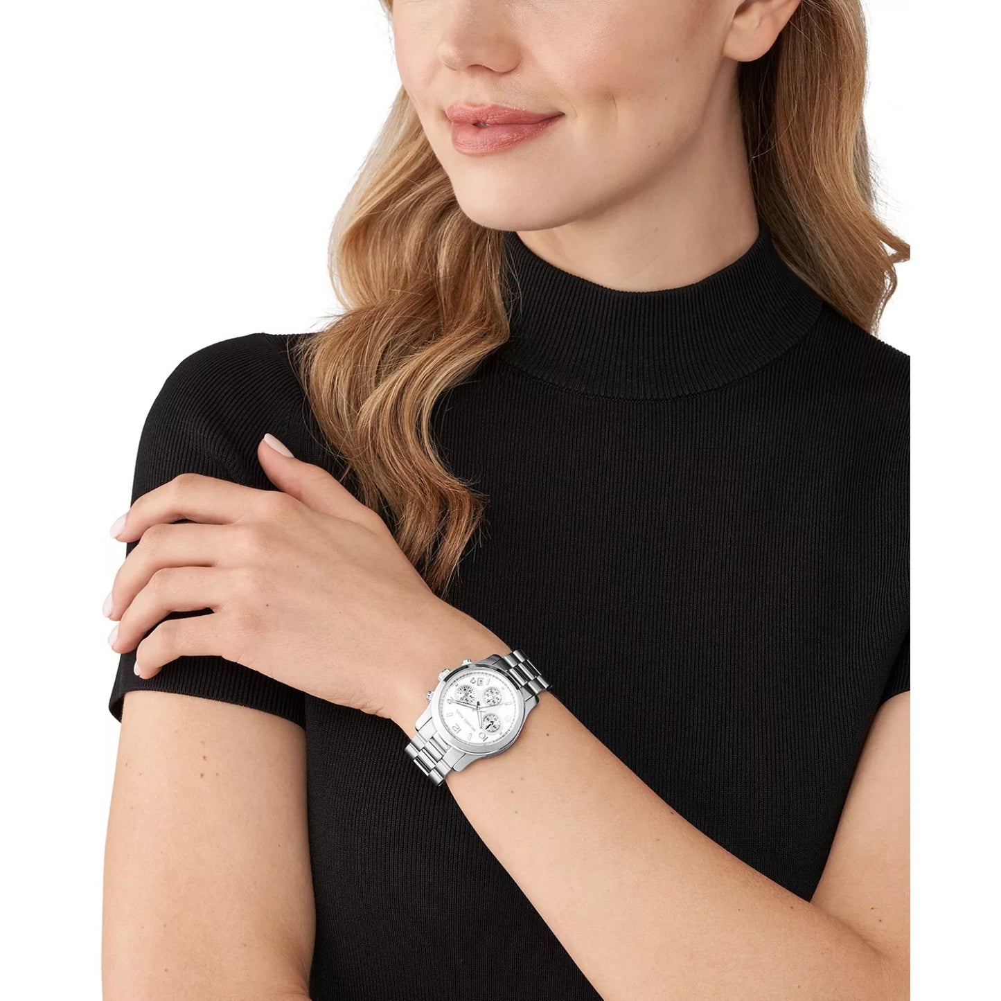 Reloj cronógrafo con pulsera de 34 mm para mujer Michael Kors Runway - Dorado
