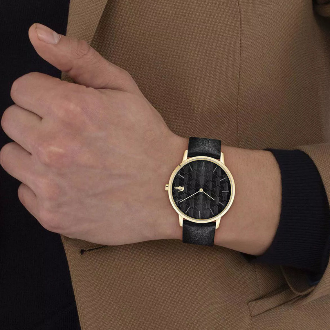 Lacoste Crocorigin Men's 40mm Strap Watch - Black