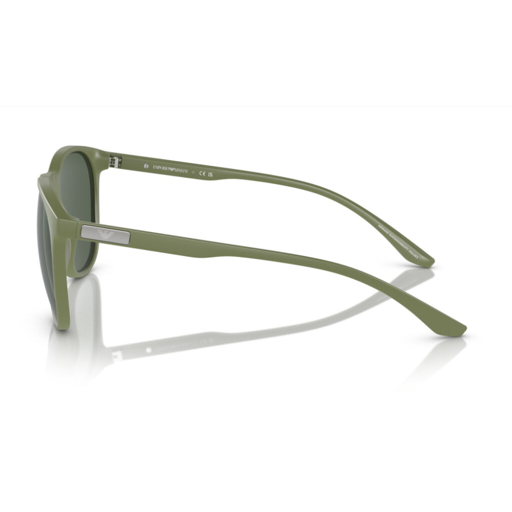 Emporio Armani Men's EA4210 Phantos Solid Color Sunglasses - Matte Sage Green/Dark Green