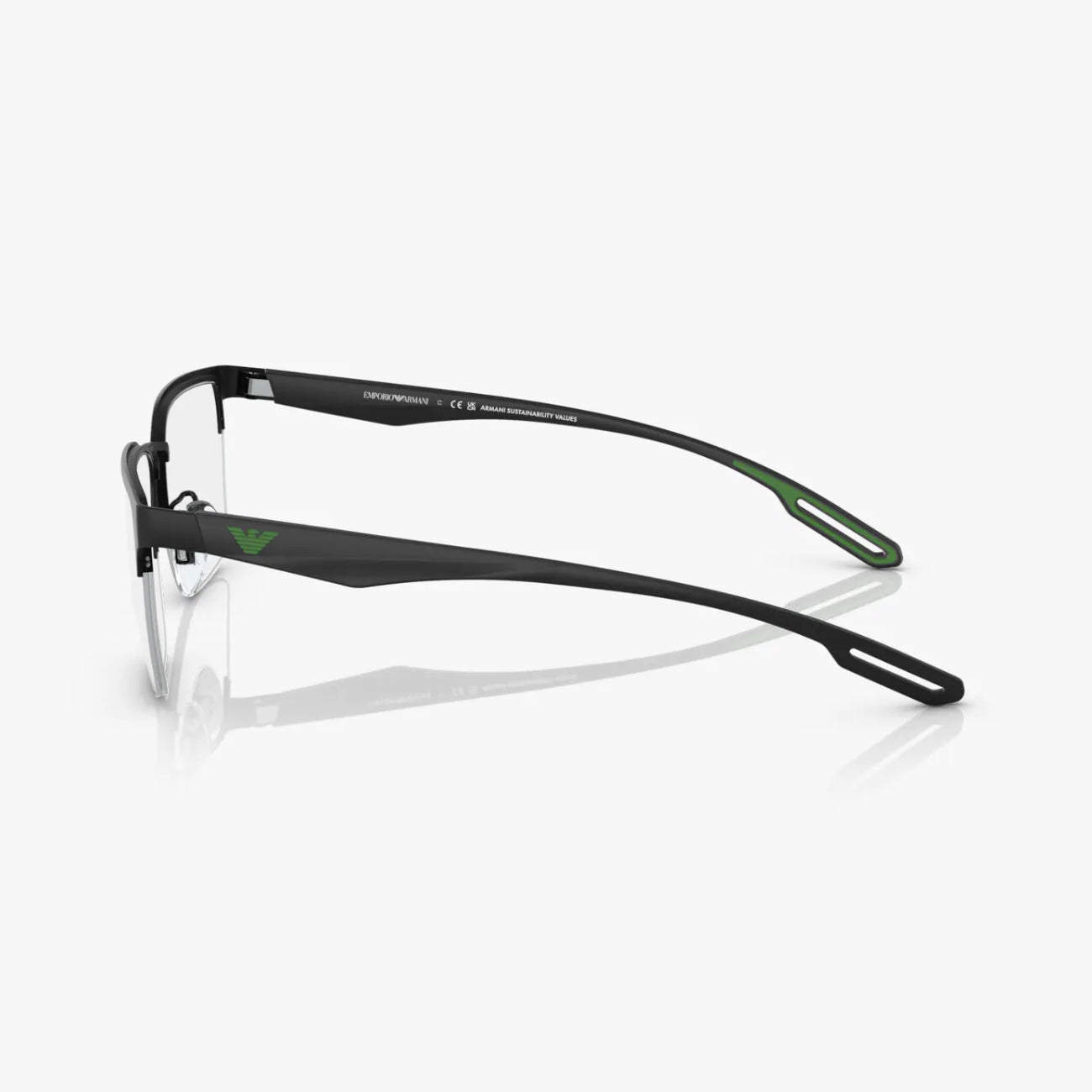 Gafas de sol cuadradas para hombre Emporio Armani, color negro mate