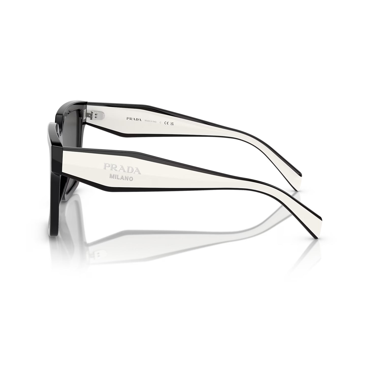 Gafas de sol cuadradas para mujer Prada, gris oscuro