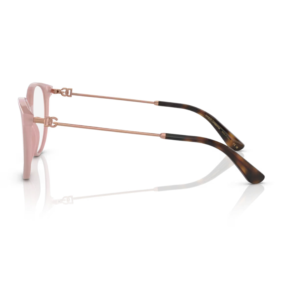 Gafas de sol Dolce & Gabbana con forma de mariposa para mujer, color rosa ópalo
