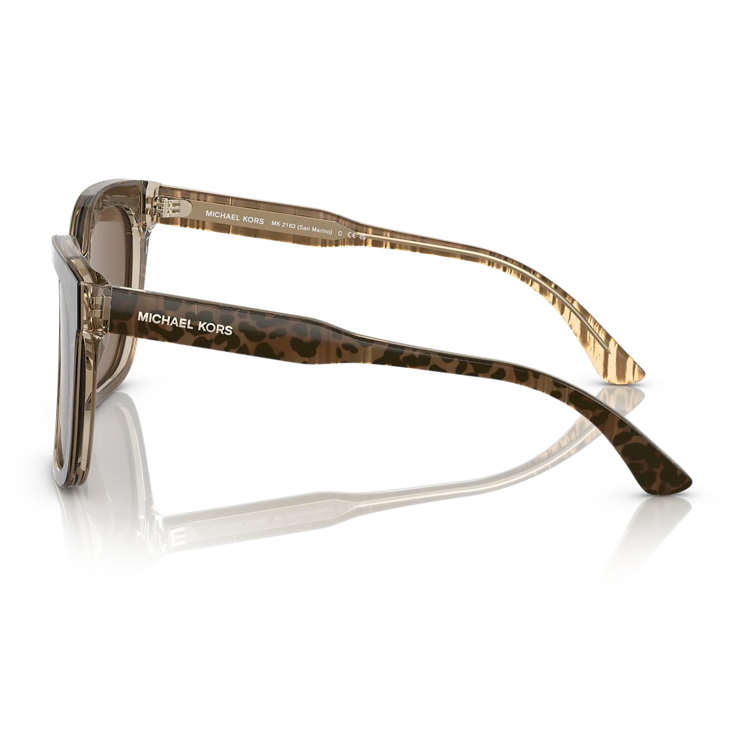 Gafas de sol cuadradas de color liso MK2163 de Michael Kors San Marino para mujer