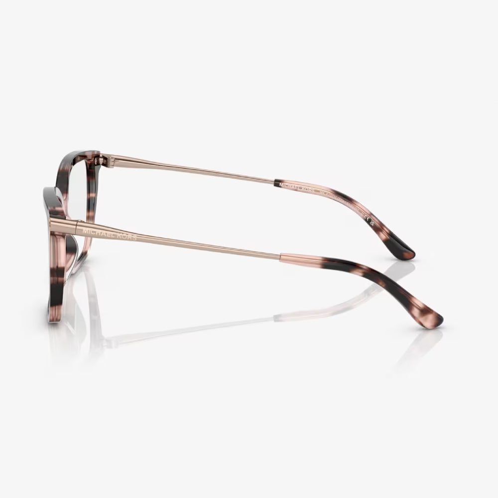 Anteojos cuadrados Michael Kors Shenandoah para mujer, color carey rosa