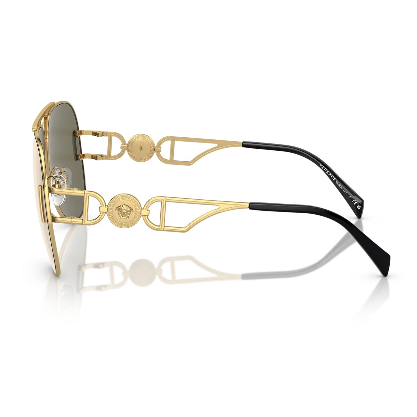 Versace Unisex VE2255 Pilot Mirrored Sunglasses