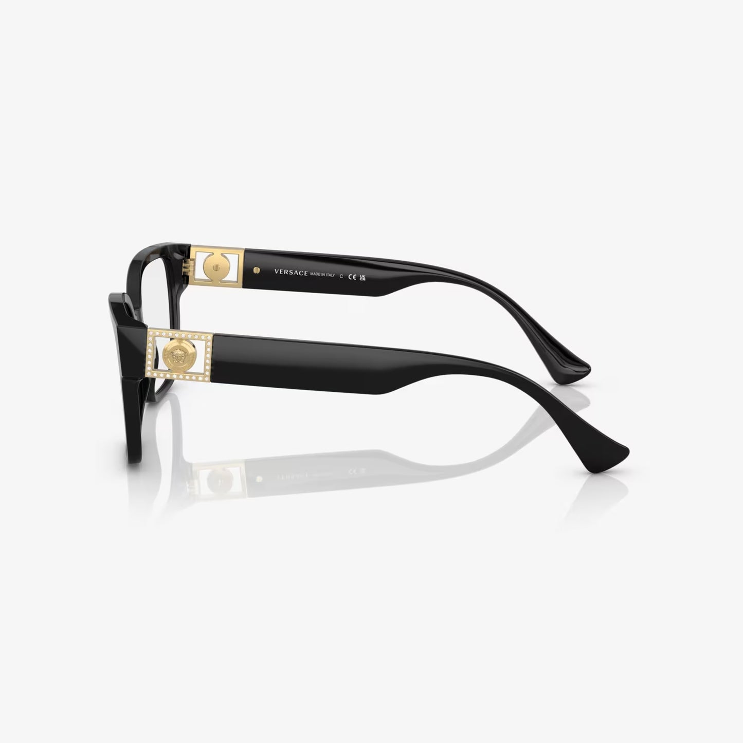 Versace Women's Square Eyeglasses, Black