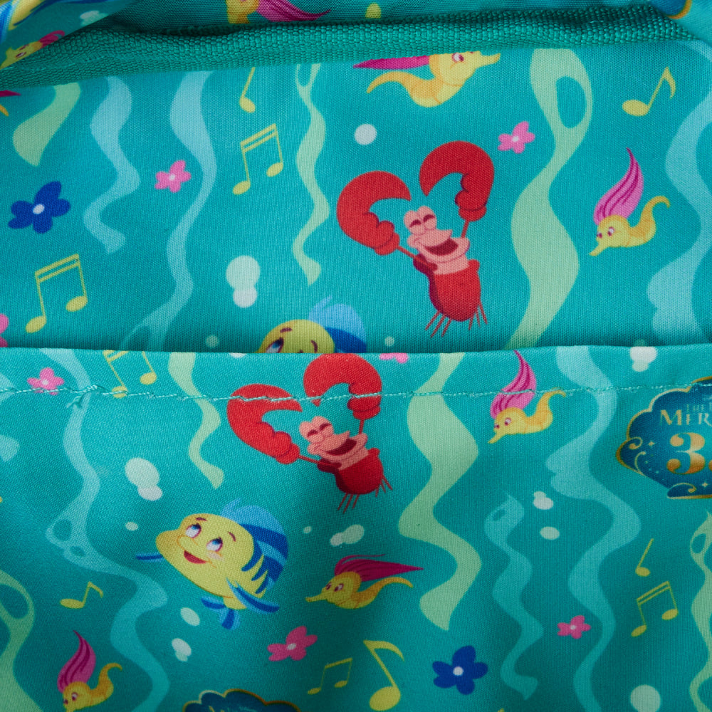 Laungefly Disney The Little Mermaid Life is the Bubbles All-Over Print Square Mini Backpack - Multicolor