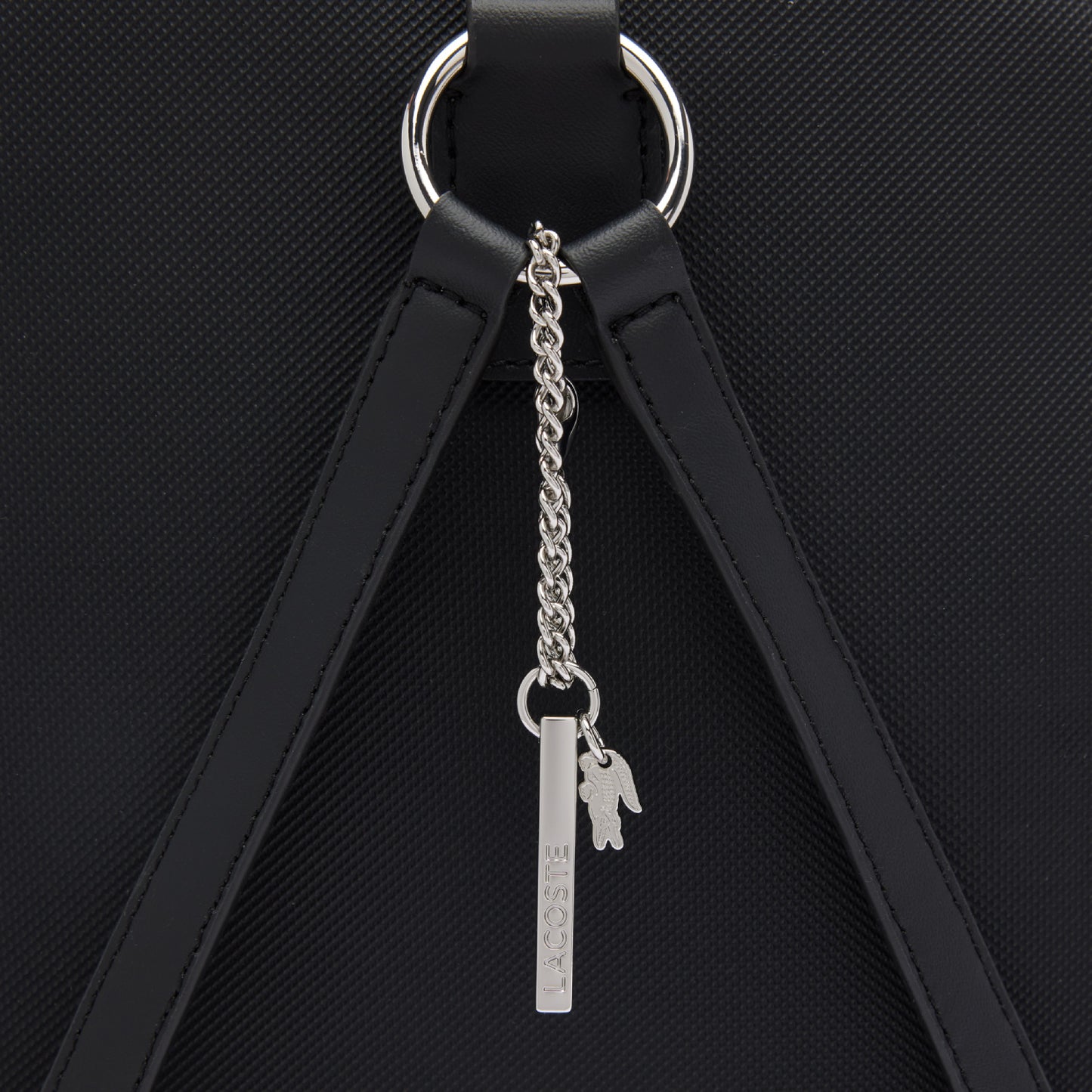 Lacoste Piqué-Effect Canvas Backpack - Black