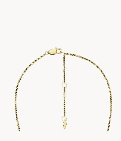 Collar con colgante de acero inoxidable para mujer Fossil Sutton Golden en tono dorado