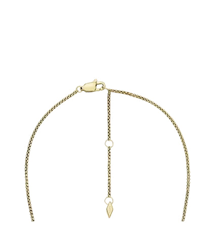 Collar con colgante de acero inoxidable para mujer Fossil Sutton Golden en tono dorado
