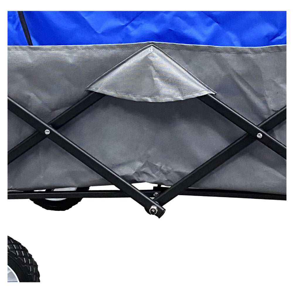 The Outdoor Institute Collapsible Folding Wagon Cart - Blue/Gray